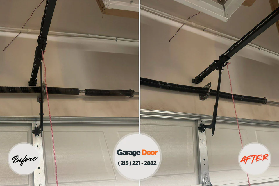 Before and after: garage door repair Coffeyville, KS